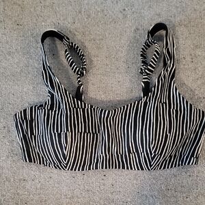 Athleta Black and White Striped Top -- Size 36B 36C